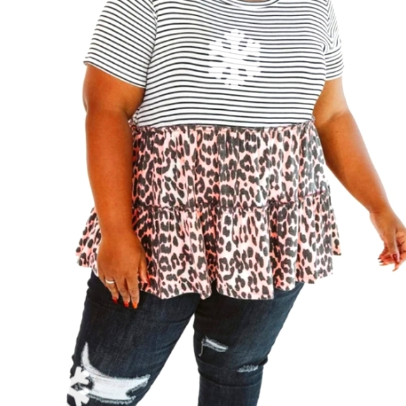 Glitzy Girlz Tops - Glitzy Girlz sz 2x mixed babydoll top